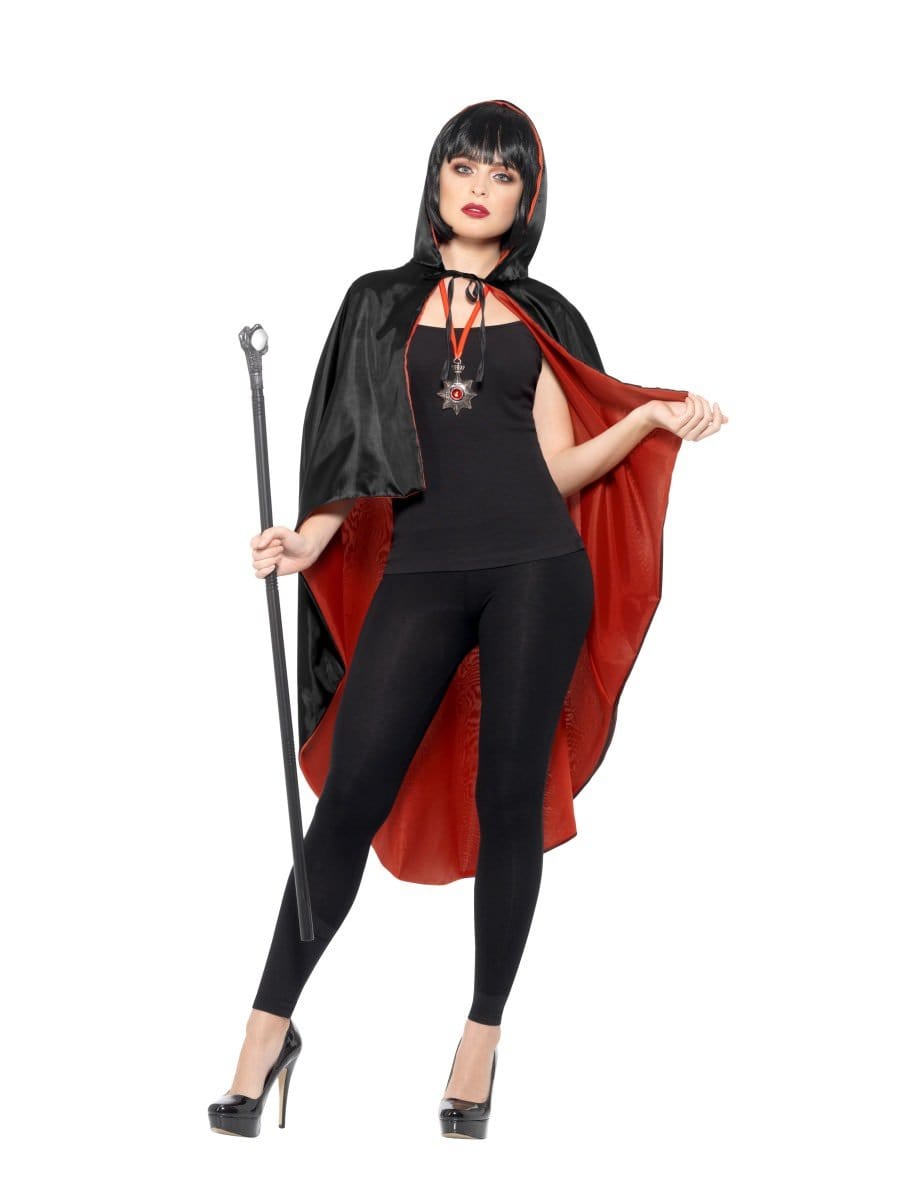 Click to view product details and reviews for Smiffys Vampire Kit With Reversible Cape Fancy Dress.