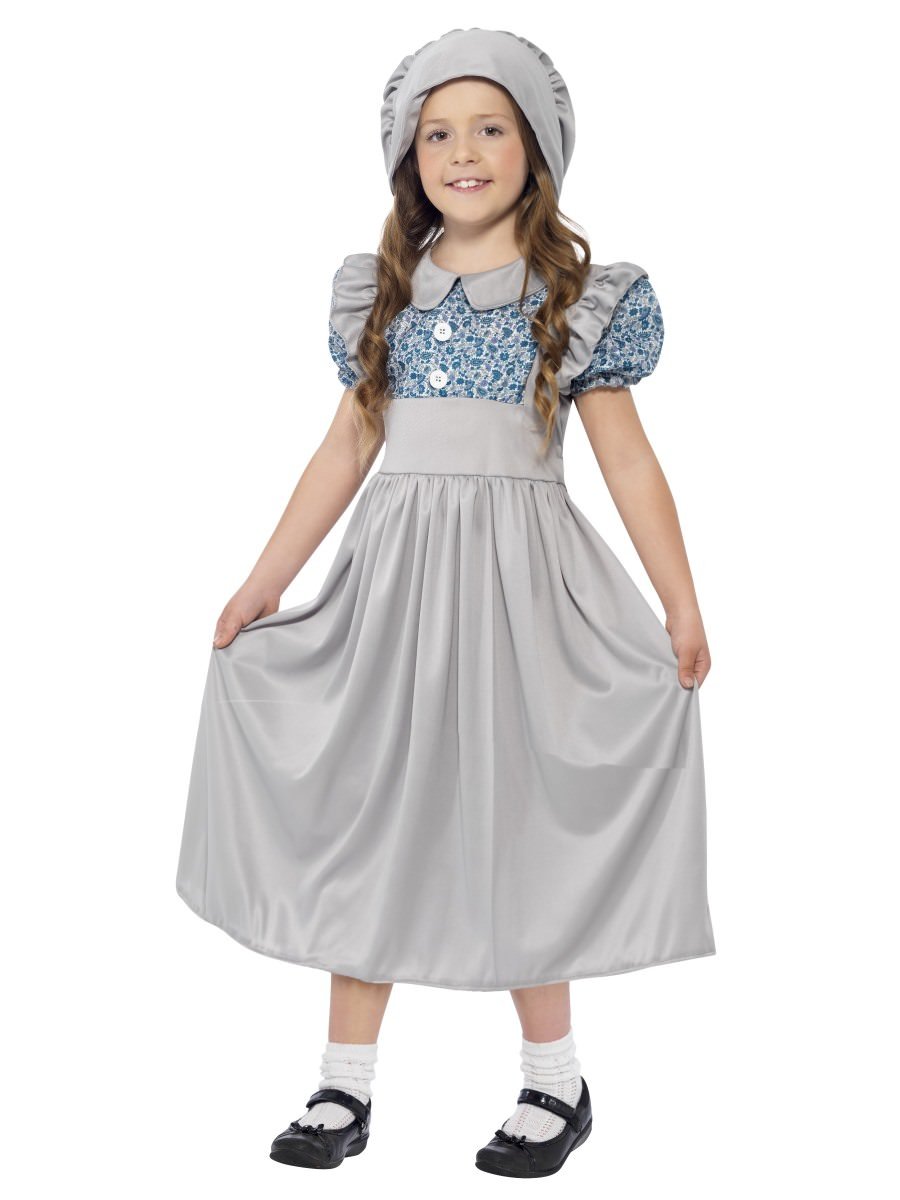 Photos - Fancy Dress Smiffys Victorian School Girl Costume - , Small (Age 4-6)