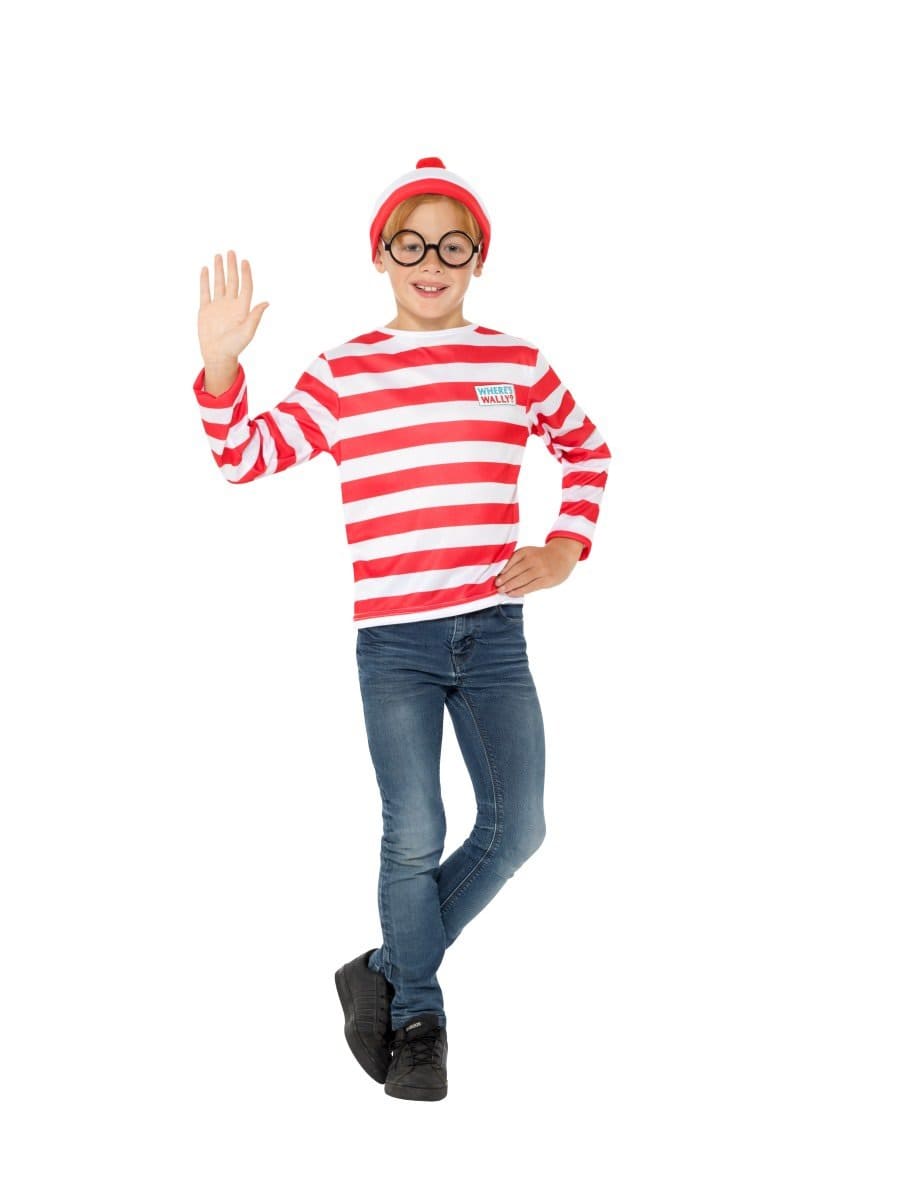 Smiffys Wheres Wally Instant Kit Kids Tween 12 Fancy Dress Large Age 10 12