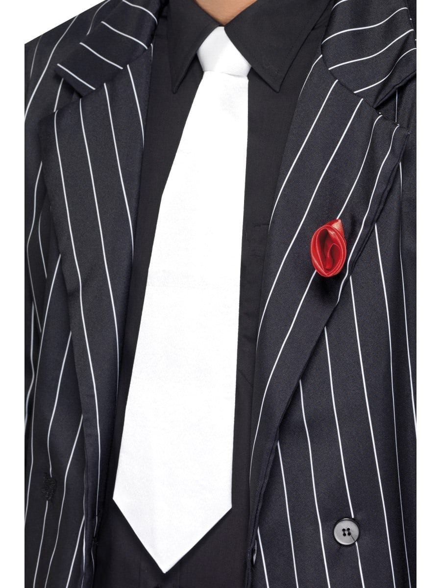 Click to view product details and reviews for Smiffys White Gangster Tie On Elastic Fancy Dress.