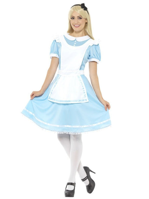 Adult Ladies Fairytale Alice In Wonderland Fancy Dress Costume Book Week Day