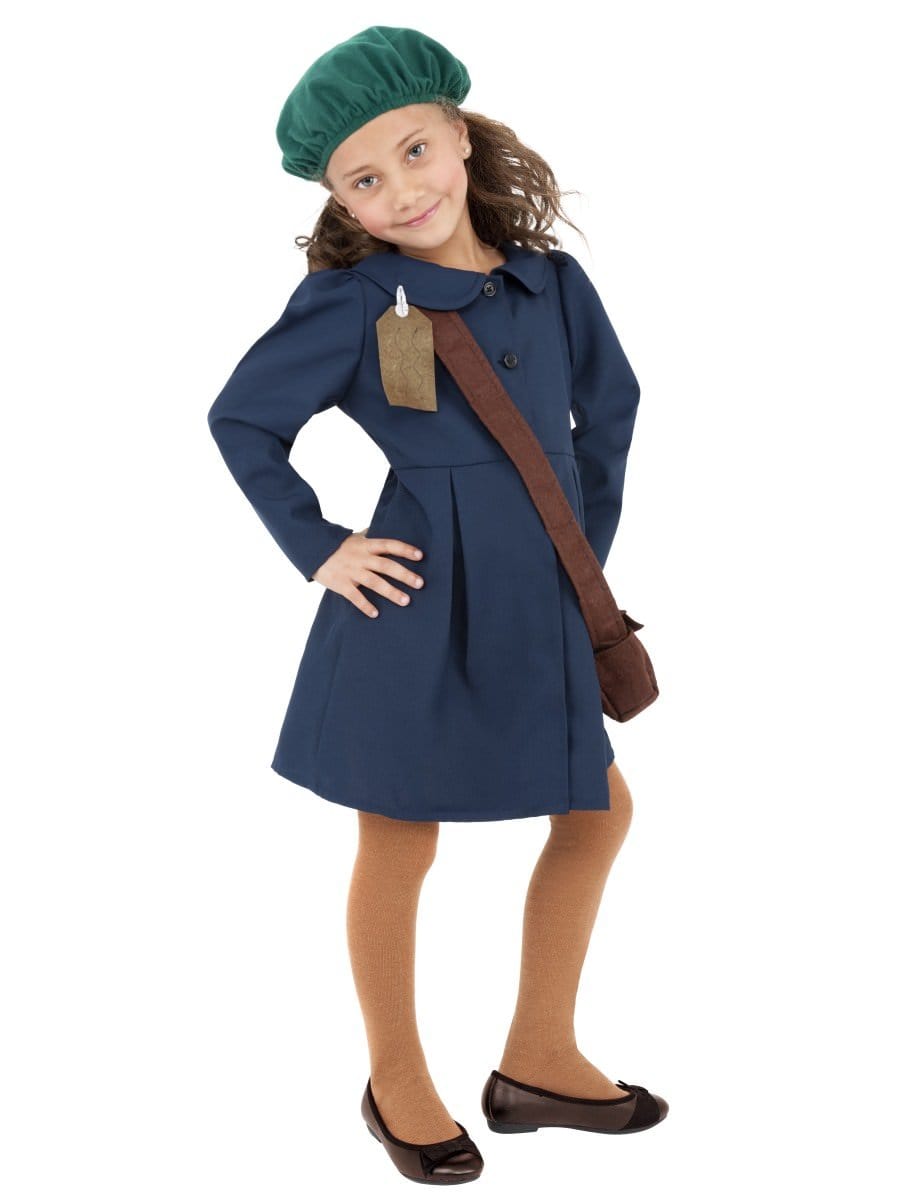 Smiffys World War Ii Evacuee Girl Costume Fancy Dress Large Age 10 12
