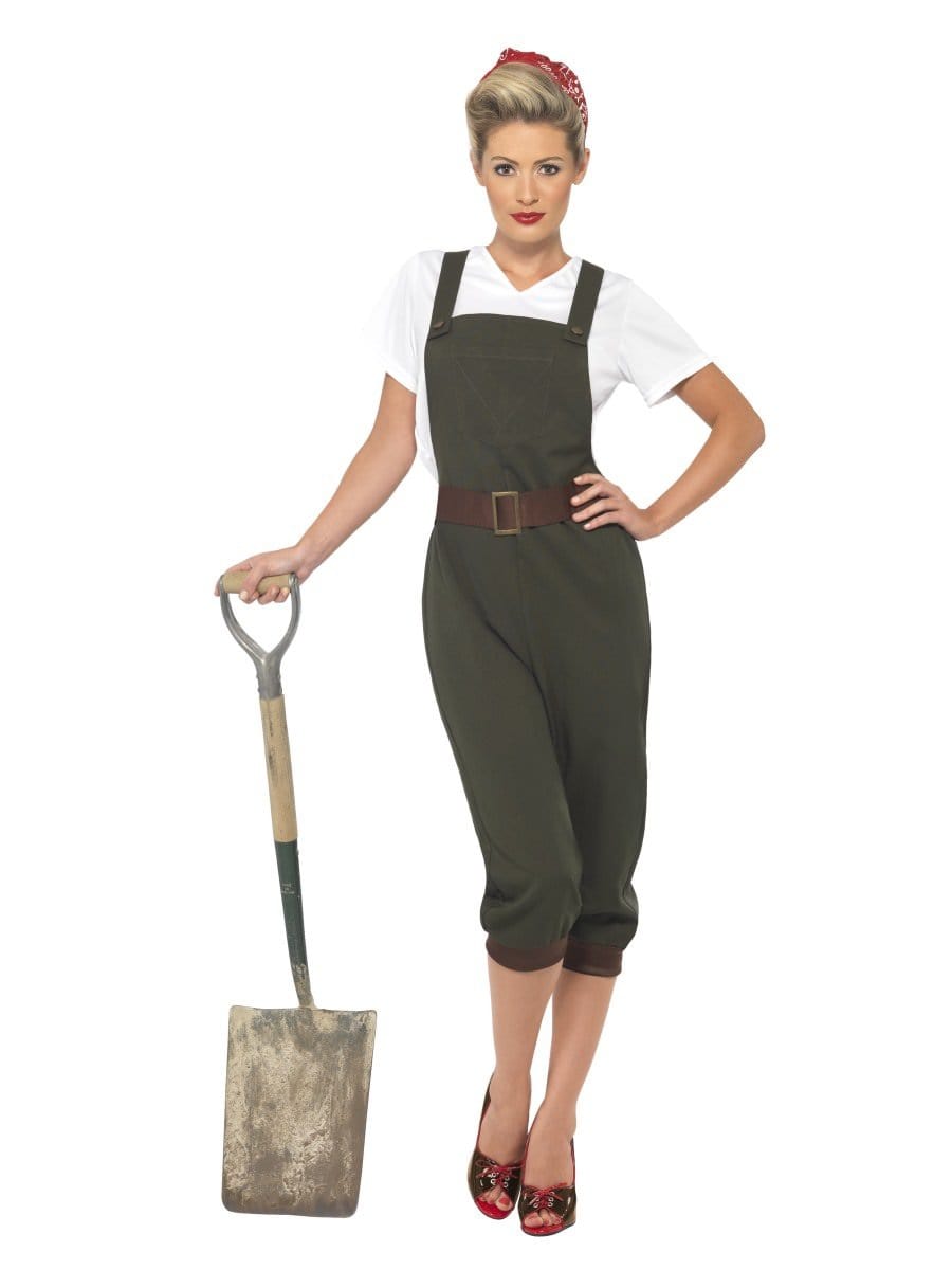 Click to view product details and reviews for Smiffys Ww2 Land Girl Costume Green Fancy Dress Small Uk 8 10.