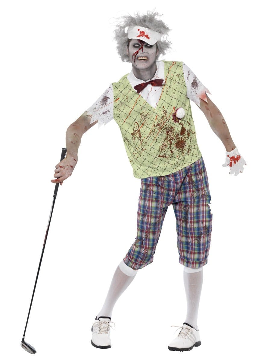 Smiffys Zombie Golfer Adult Mens Costume Fancy Dress