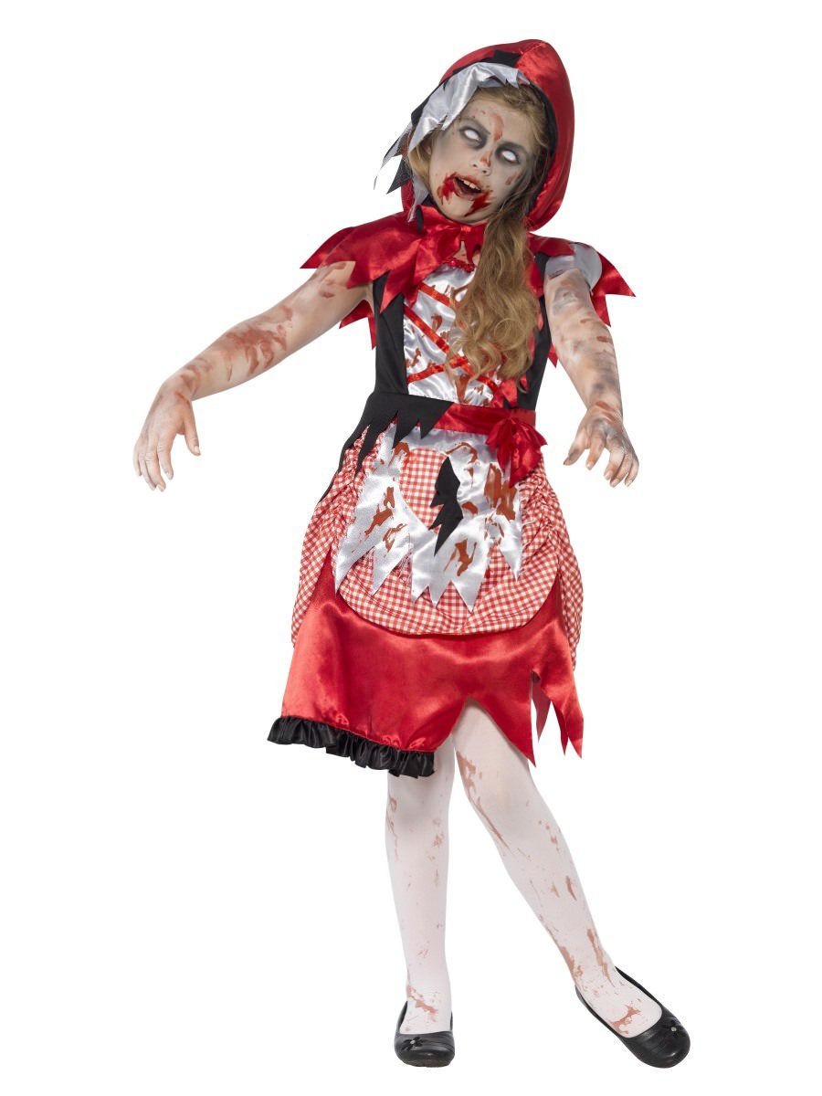 Smiffys Zombie Miss Hood Child Girls Costume Fancy Dress Large Age 10 12