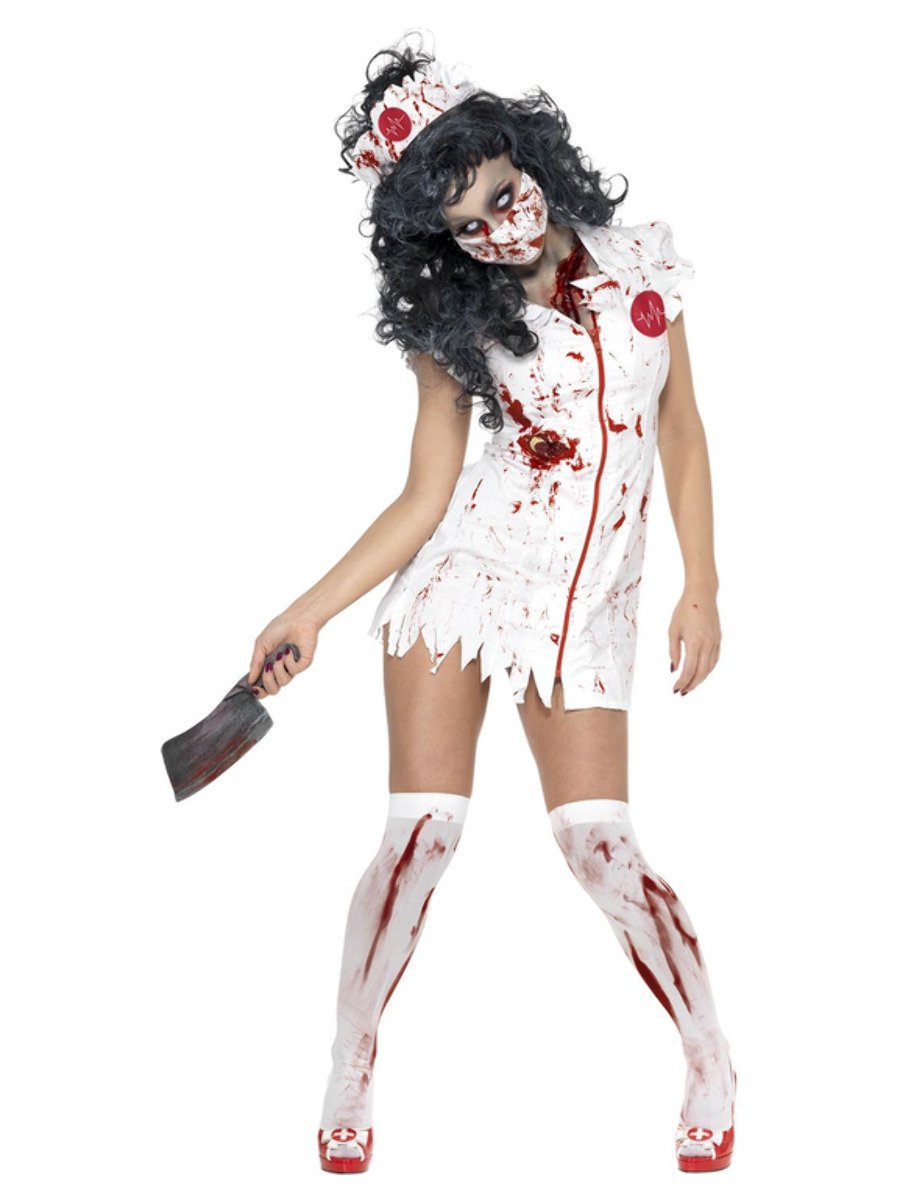 Photos - Fancy Dress Smiffys Zombie Nurse Adult Women's Costume - , Large (UK 16-18)