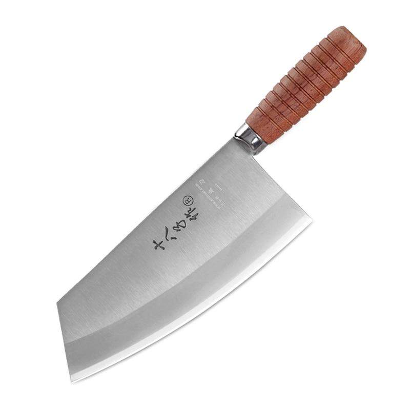 Superior Chinese Cleaver Chef's Knife with Wooden Rosewood Handle