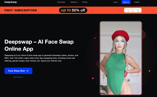 Crea tu propio deepfake porno online fácil y rápido con DeepSwap. Tan fácil como redactar arrastrar y soltar