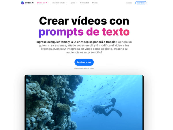 Crea videos desde texto con InVideo