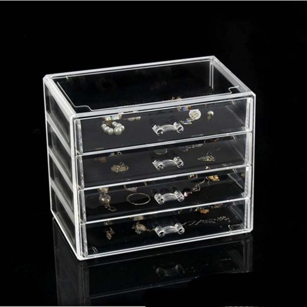 Acrylic Transparent Makeup Organizer Drawers Luckstrik