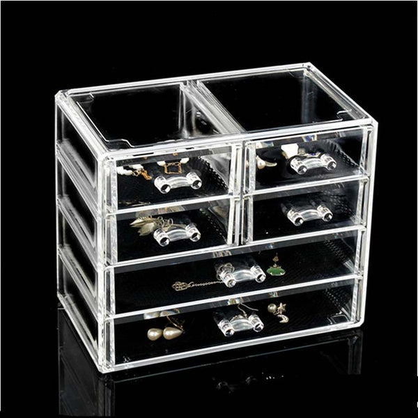 Acrylic Transparent Makeup Organizer Drawers Luckstrik