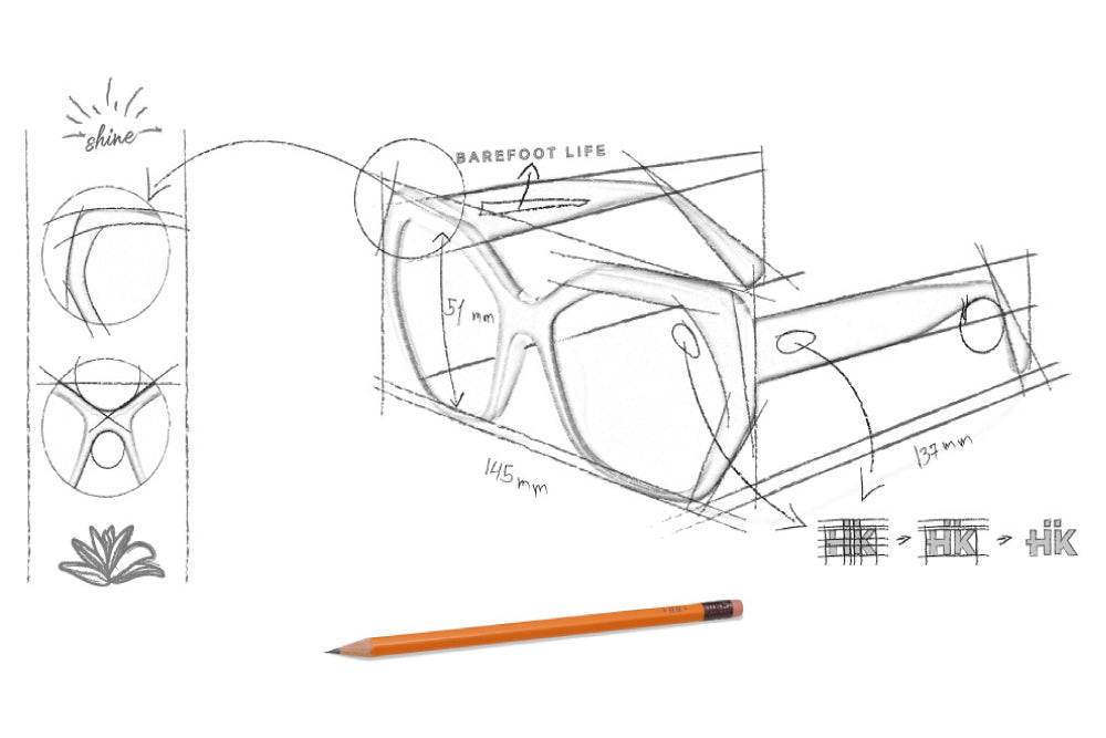 Diseño sketch gafas Hanukeii