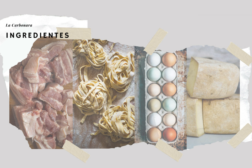 Ingredientes espaguetis a la carbonara