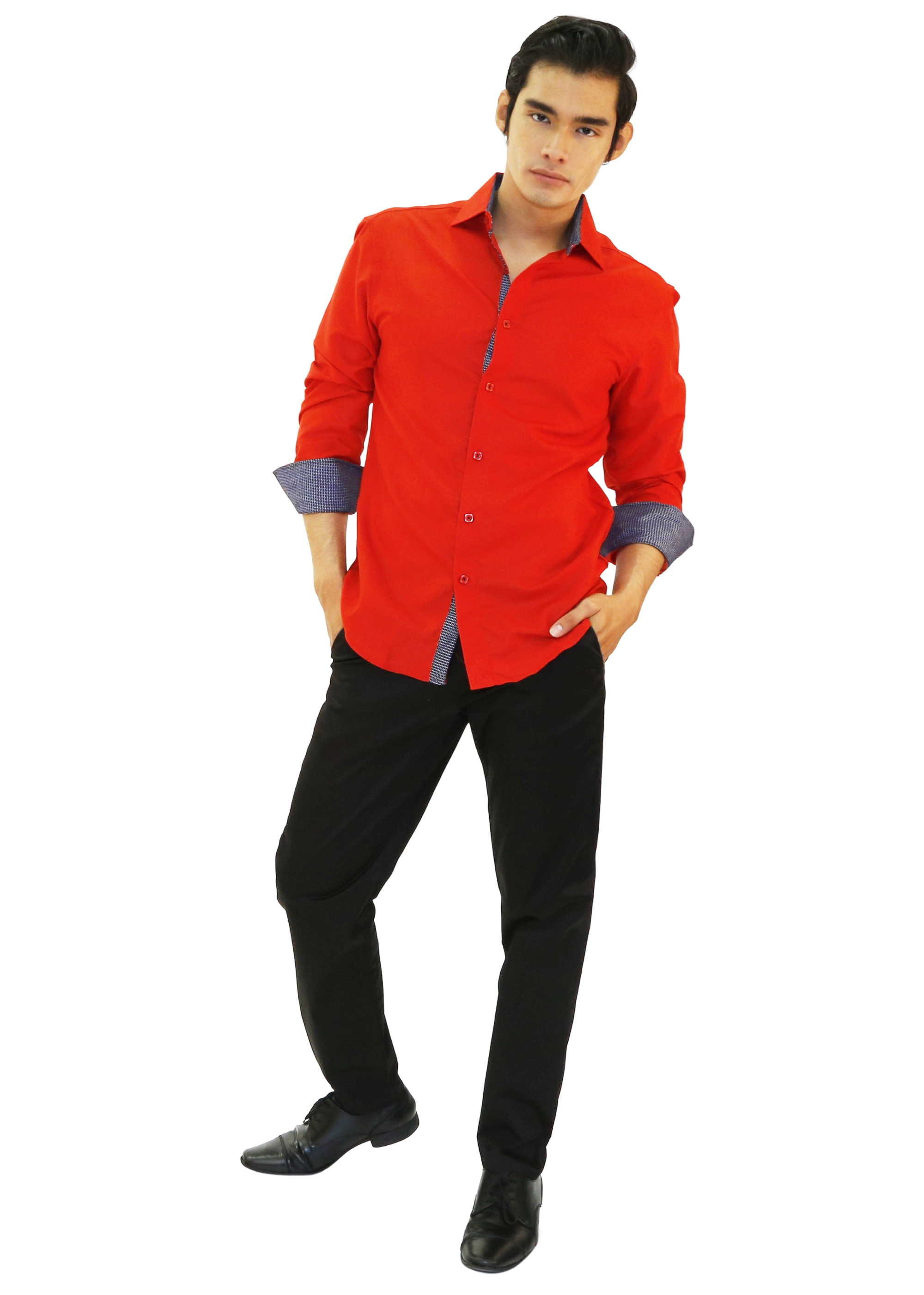 red button up dress shirt