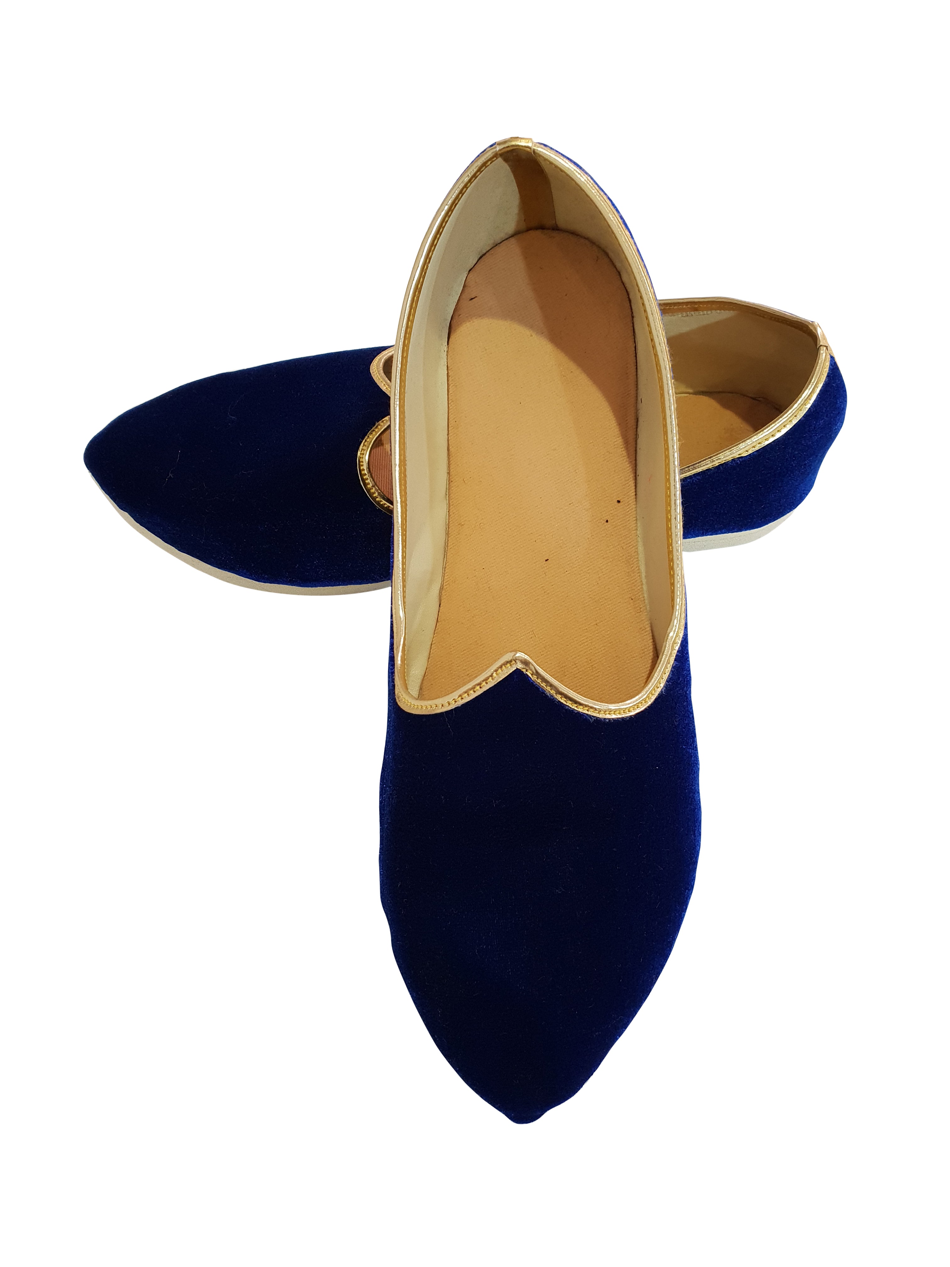 blue velvet shoes