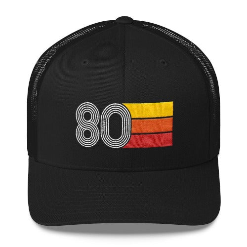 80 Number Retro Trucker Hat 1980 Birthday Gift Cap Decoration Party Id