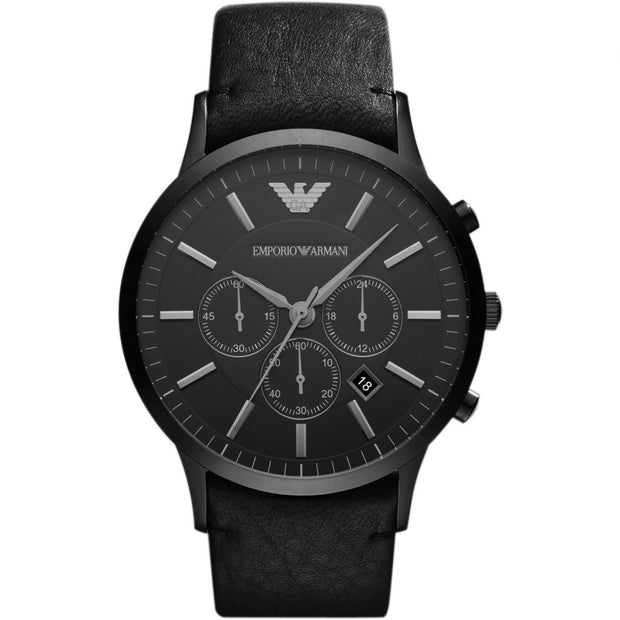armani full black watch