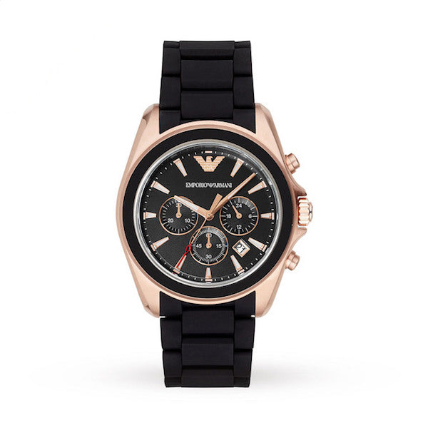 armani full black watch