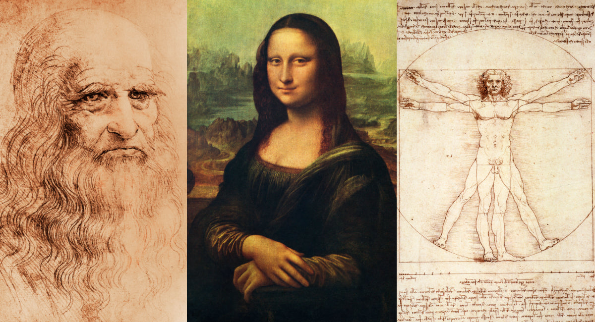 The Turin portrait - Red Chalk - Mona Lisa Vitruvian Man- Leonardo da Vinci