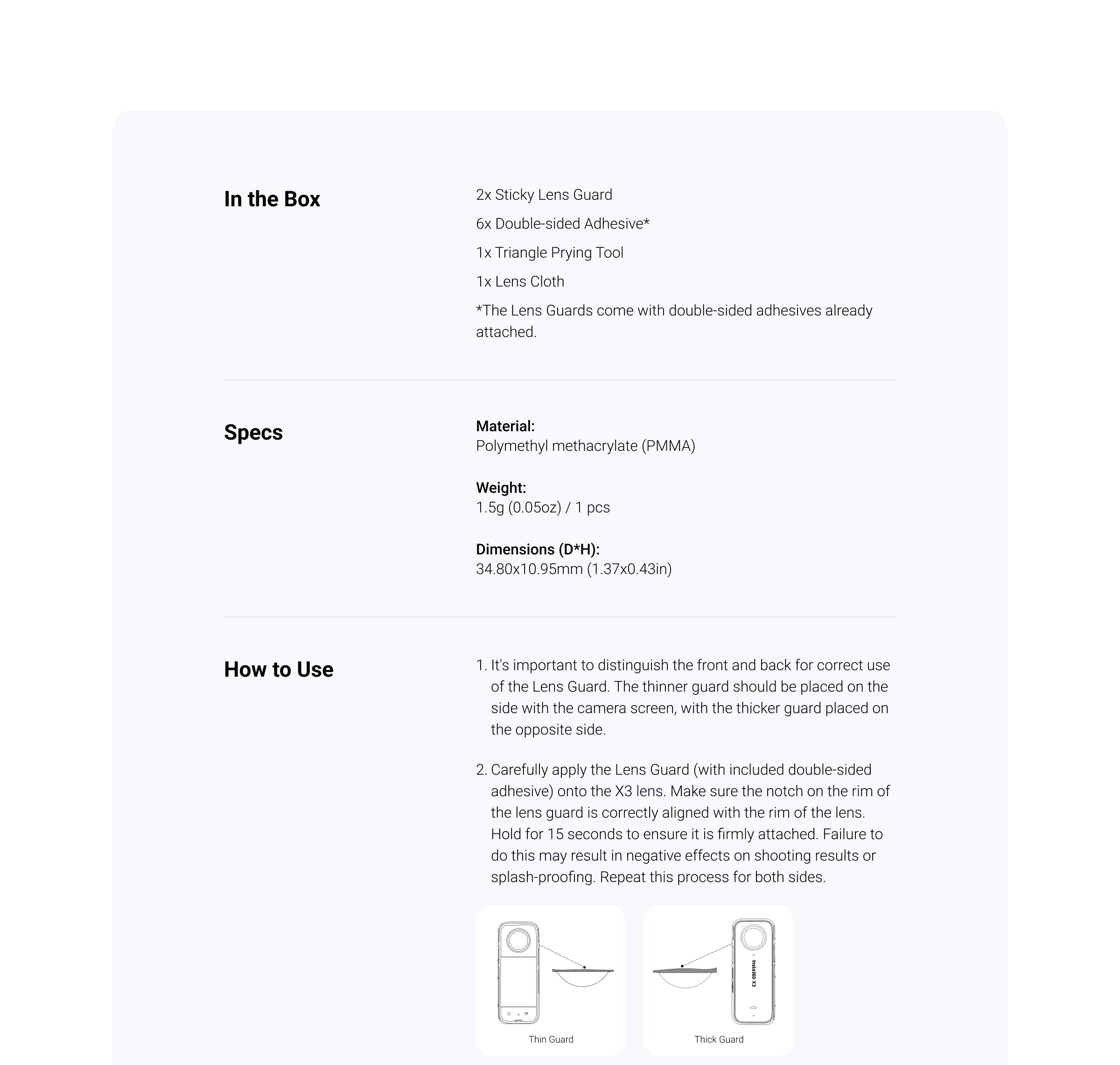 Insta360-X3-Sticky-Lens-Guards
