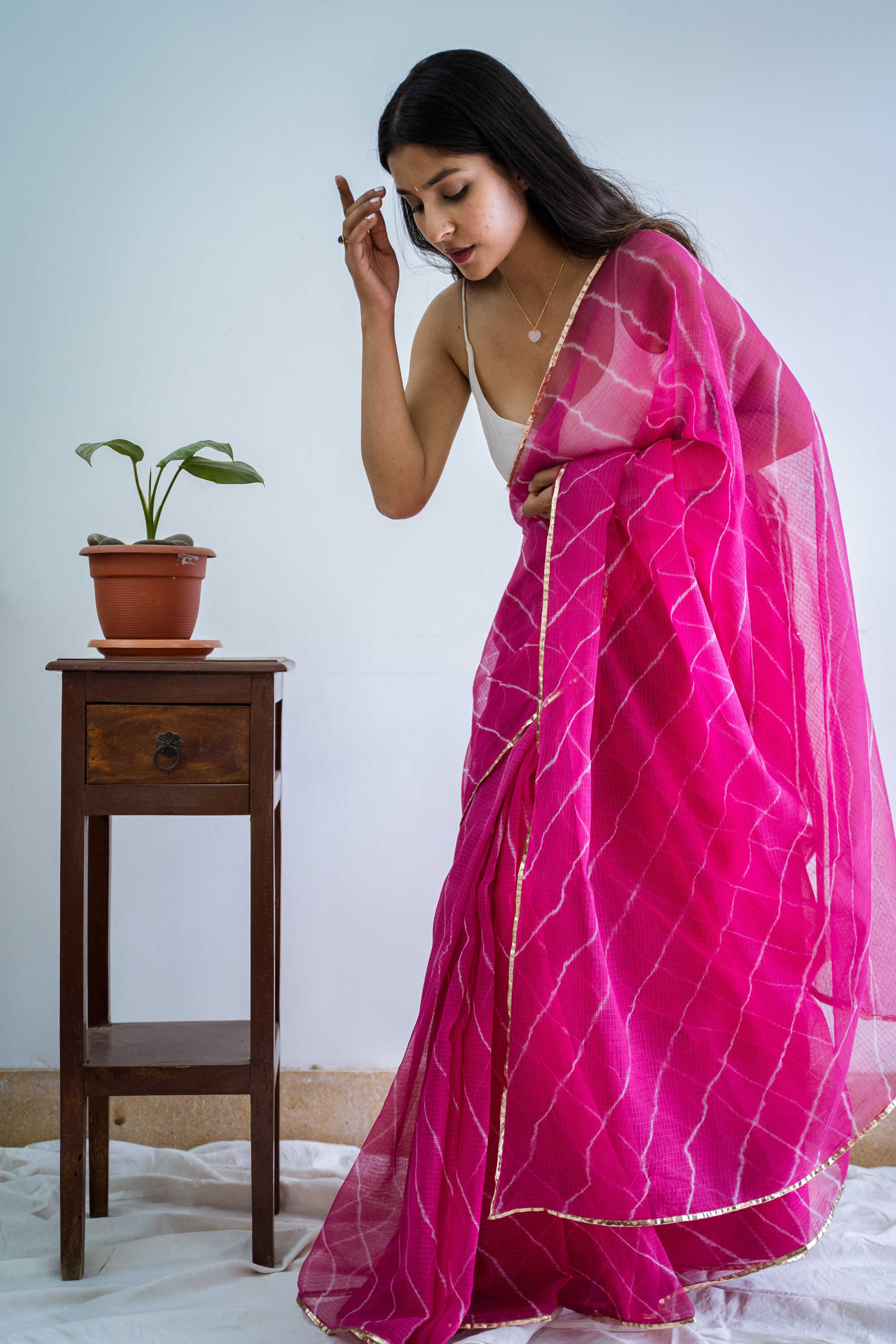 Patola Printed Art Silk Saree in Purple and Off White : SPF5453