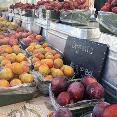 Allard Farm Organic Fresh Fruits at the Farmers Market in San Mateo