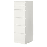 IKEA MALM 6 drawers with mirror, white, 40x123 cm --- GOOD FURNITURE – Good  Furniture