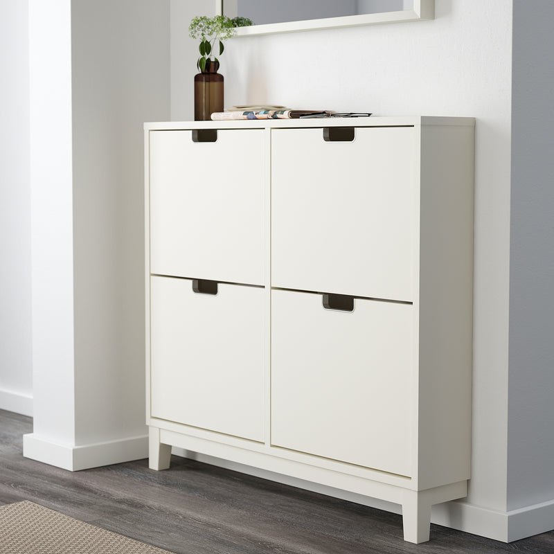  IKEA STALL Shoe cabinet  with 4 doors white Good Furniture