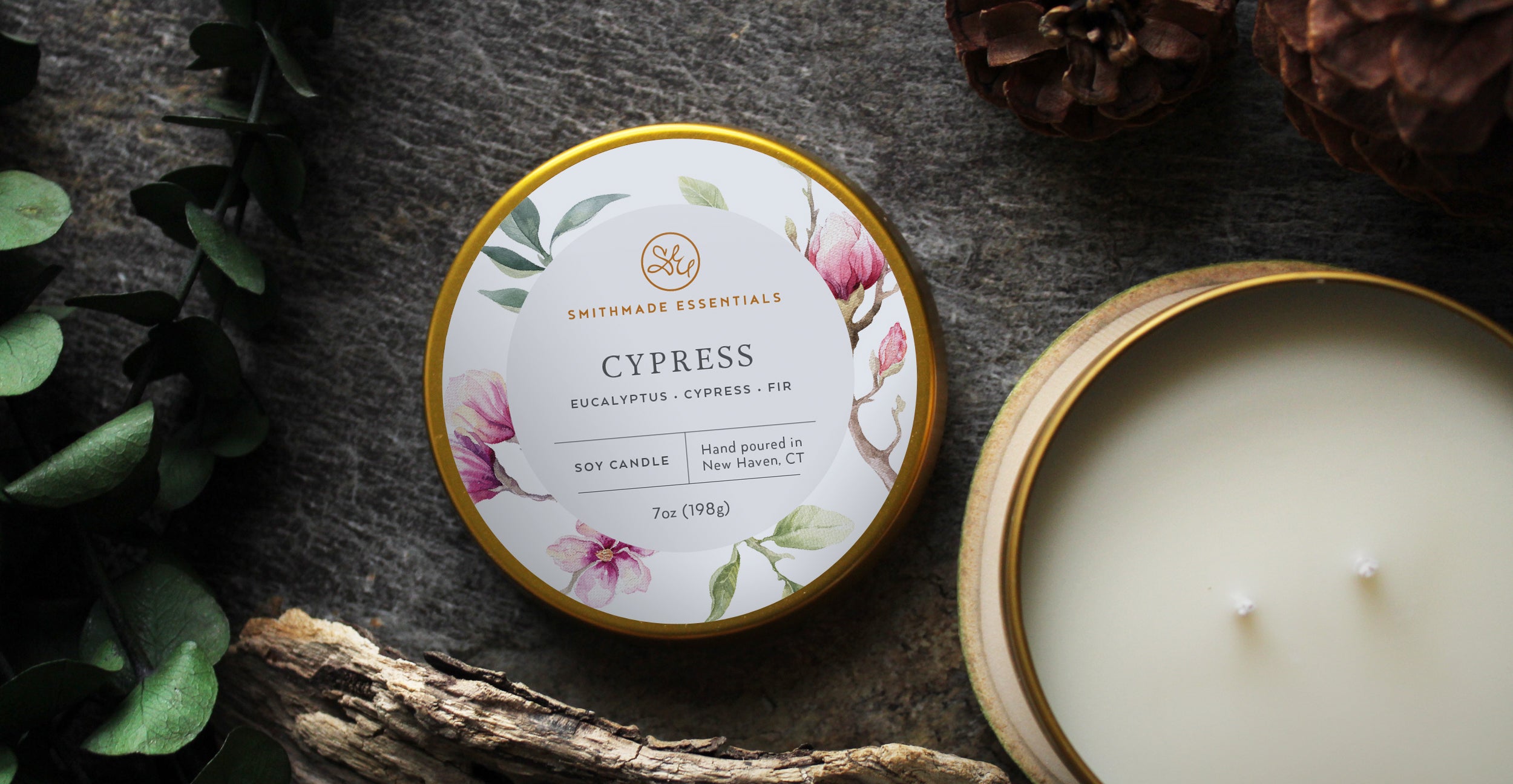 Cypress soy candle