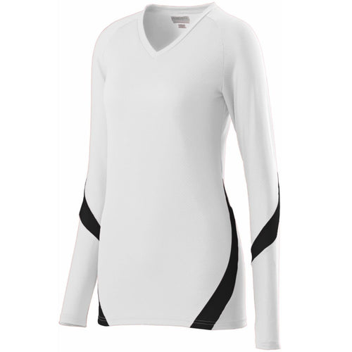 Augusta Sportswear Girls Dig Jersey (1326-C), Color 'White/Black'