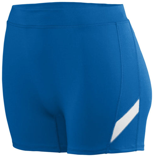 Augusta Sportswear Ladies Stride Shorts (1335), Color 'Royal/White'