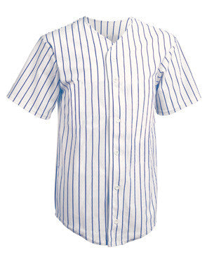 white striped baseball jersey