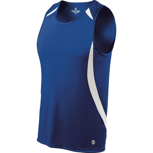 Holloway Youth Sprinter Singlet (221242-C), Color 'Royal/White'