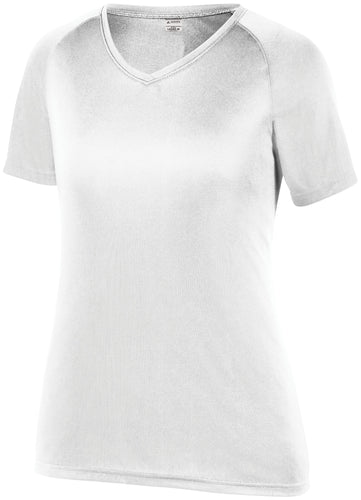 Augusta Sportswear Ladies Attain Wicking Raglan Sleeve Tee (2792), Color 'White'