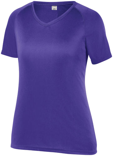 Augusta Sportswear Ladies Attain Raglan Sleeve Wicking Tee (2792-C), Color 'Purple'