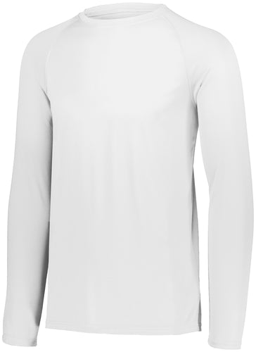 Augusta Sportswear Youth Attain Wicking Long Sleeve Tee (2796), Color 'White'