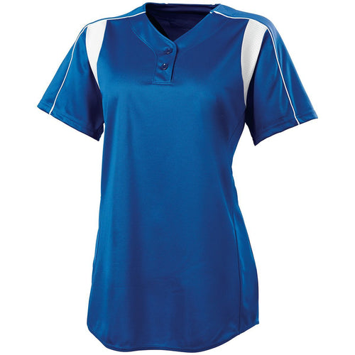 Russell Athletic Ladies Double Play Softball Jersey (312192-C), Color 'Royal/White'