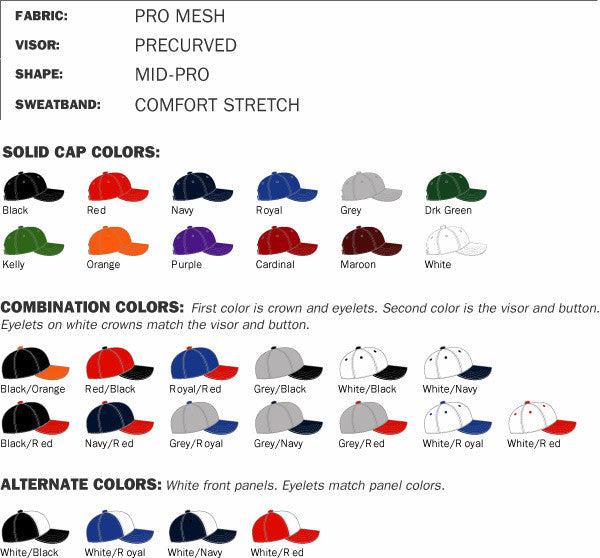 Richardson Pro Mesh System 5 Flexfit Cap | Caps | Headwear ...