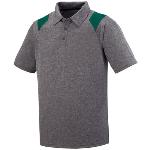 Augusta Sportswear Torce Polo (5402-C), Color 'Graphite Heather/Dark Green'