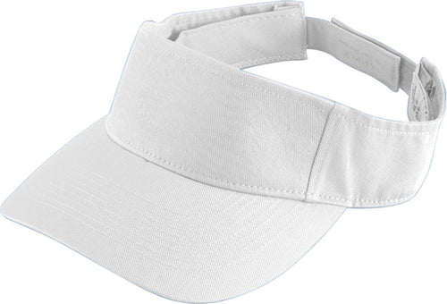 Augusta Sportswear Sport Twill Visor (6225), Color 'White'