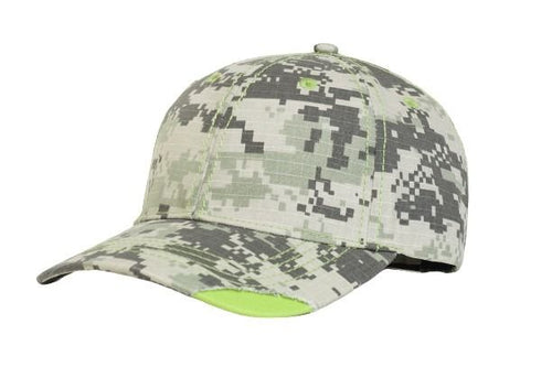 Pacific Headwear Distressed Camo Hook-And-Loop Adjustable Cap