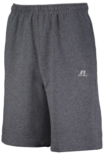 Russell Athletic Dri-Power® Fleece Training Shorts With Pockets (7FSHBM), Color 'Black Heather'