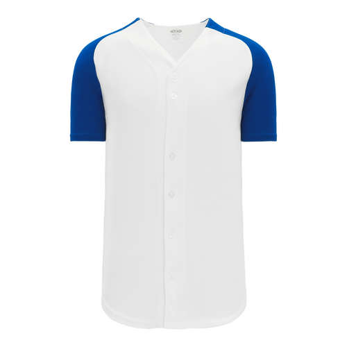 Athletic Knit Full Button Baseball Jersey with Contrasting Sleeve (BA1875)