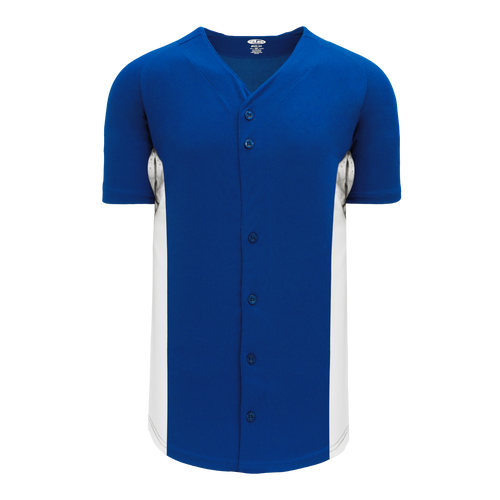 Athletic Knit Full Button Baseball Jersey with Contrast Mesh Inserts (BA1890)