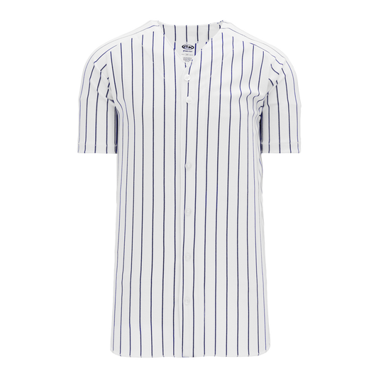 Unisex Button Down Plain Blue Stripe Baseball Jerseys | YoungSpeeds