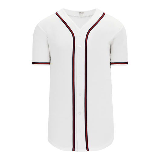 Athletic Knit V-Neck Baseball Jersey With Knitted Trim