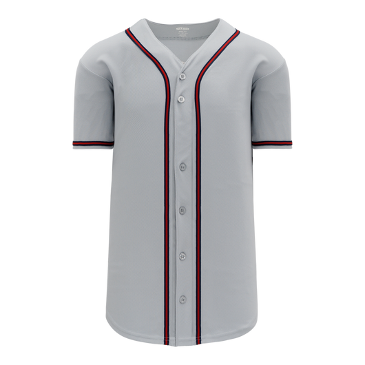 Athletic Knit Full Button Baseball Jersey with Braided Trim | Baseball | Full Button | In-Stock | Jerseys TB694