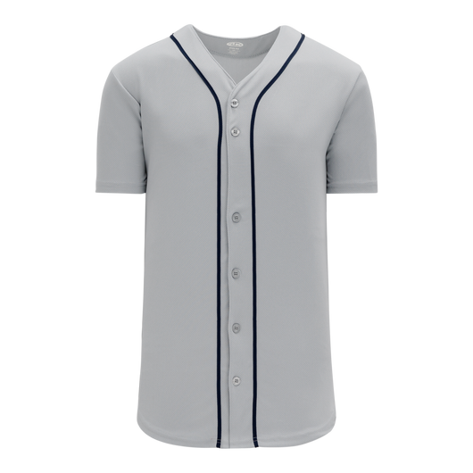 Athletic Knit V-Neck Baseball Jersey with Knitted Trim | Baseball | In-Stock | V-Neck | Jerseys 111 Grey/Orange/Black