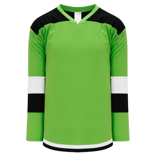 Custom Orange White-Green Hockey Jersey Men's Size:S