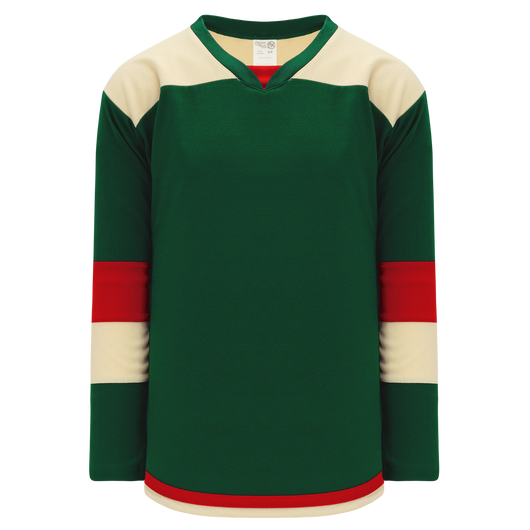 Athletic Knit Select Series Hockey Jersey, Sizes 2xl-4xl | Hockey | Select Series | Jerseys 277 Dk Green/Sand/Red / 4XL Goalie Cut